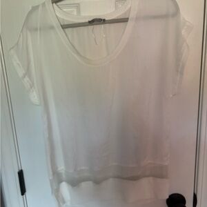 Zara White Boxy Relaxed T-Shirt